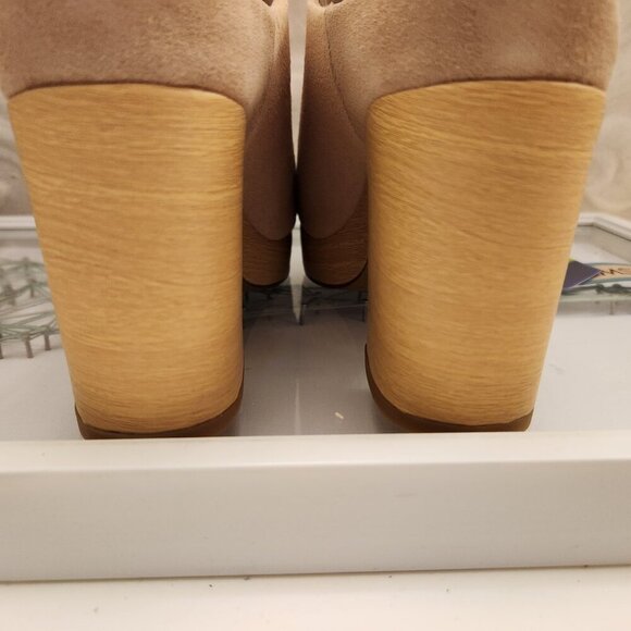 TOMS "Florence" Honey Beige" Suede Block heeled mules. NIB. Size: various - Picture 10 of 15